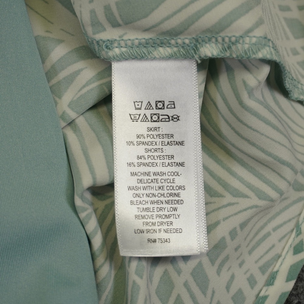 NEW Tommy Bahama Skort Skirt XL Green Palm Print Everyday Active Tennis Golf - Picture 9 of 11